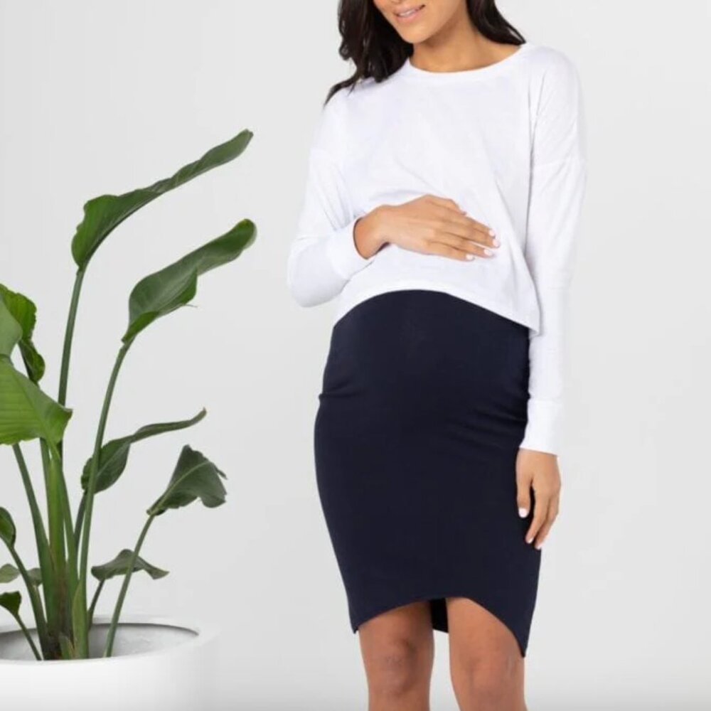 NWT Legoe Heritage Maternity Skirt Black